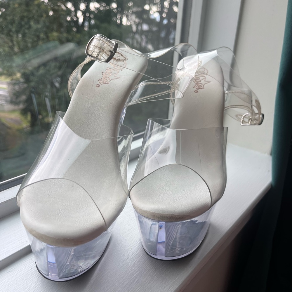 Pleaser Clear Aspire-608 Heels